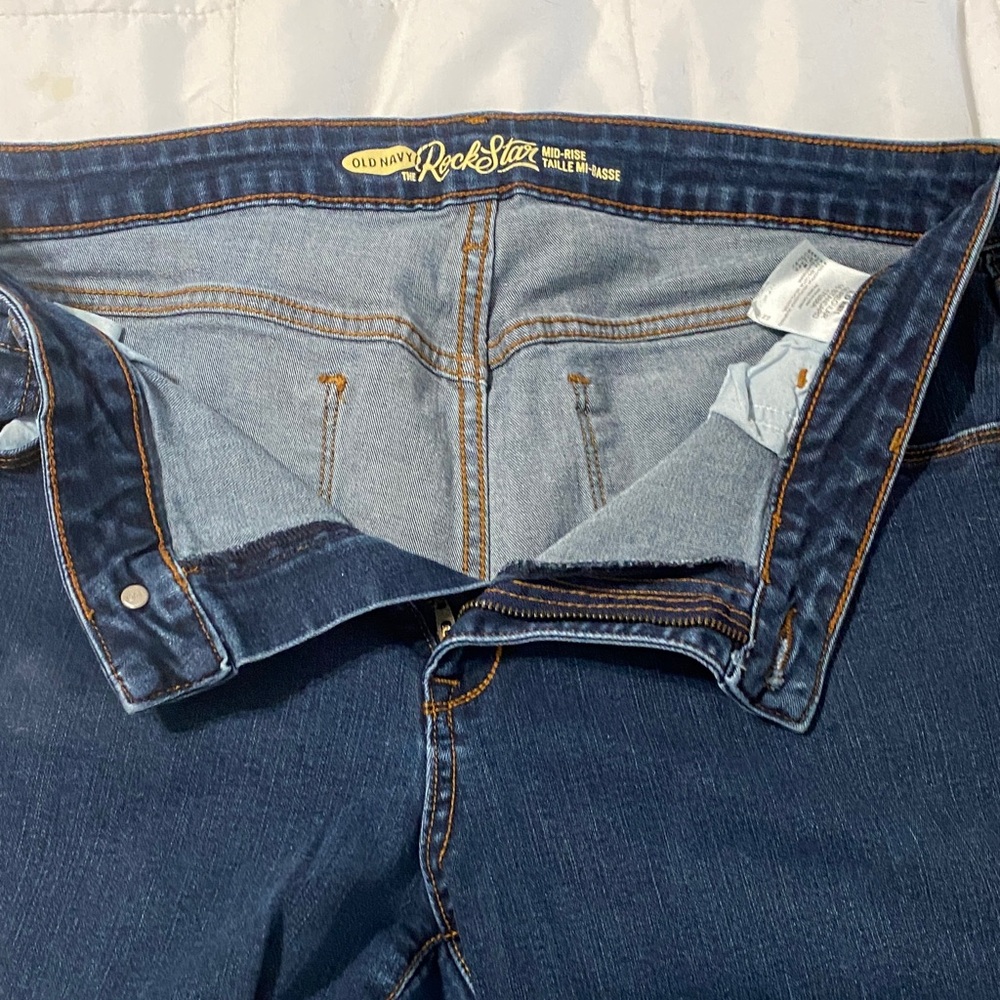 Old Navy Dark Blue Mid-Rise Slim Jeans
